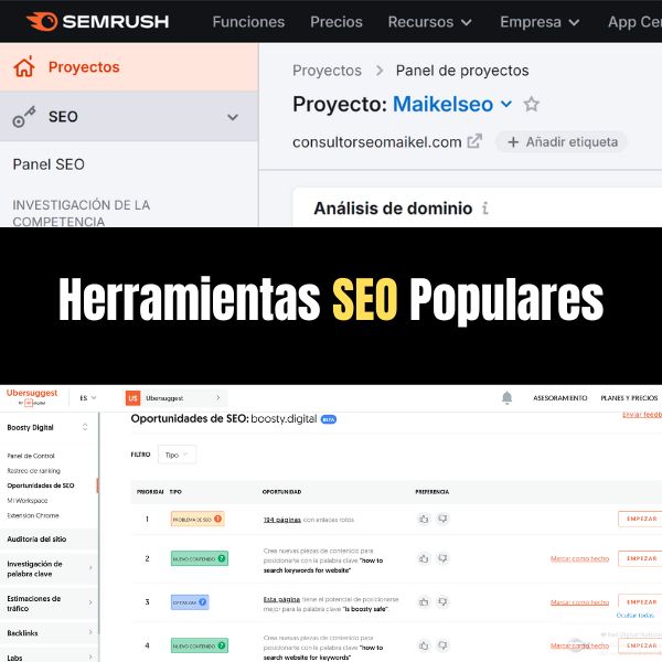 Herramientas seo populares